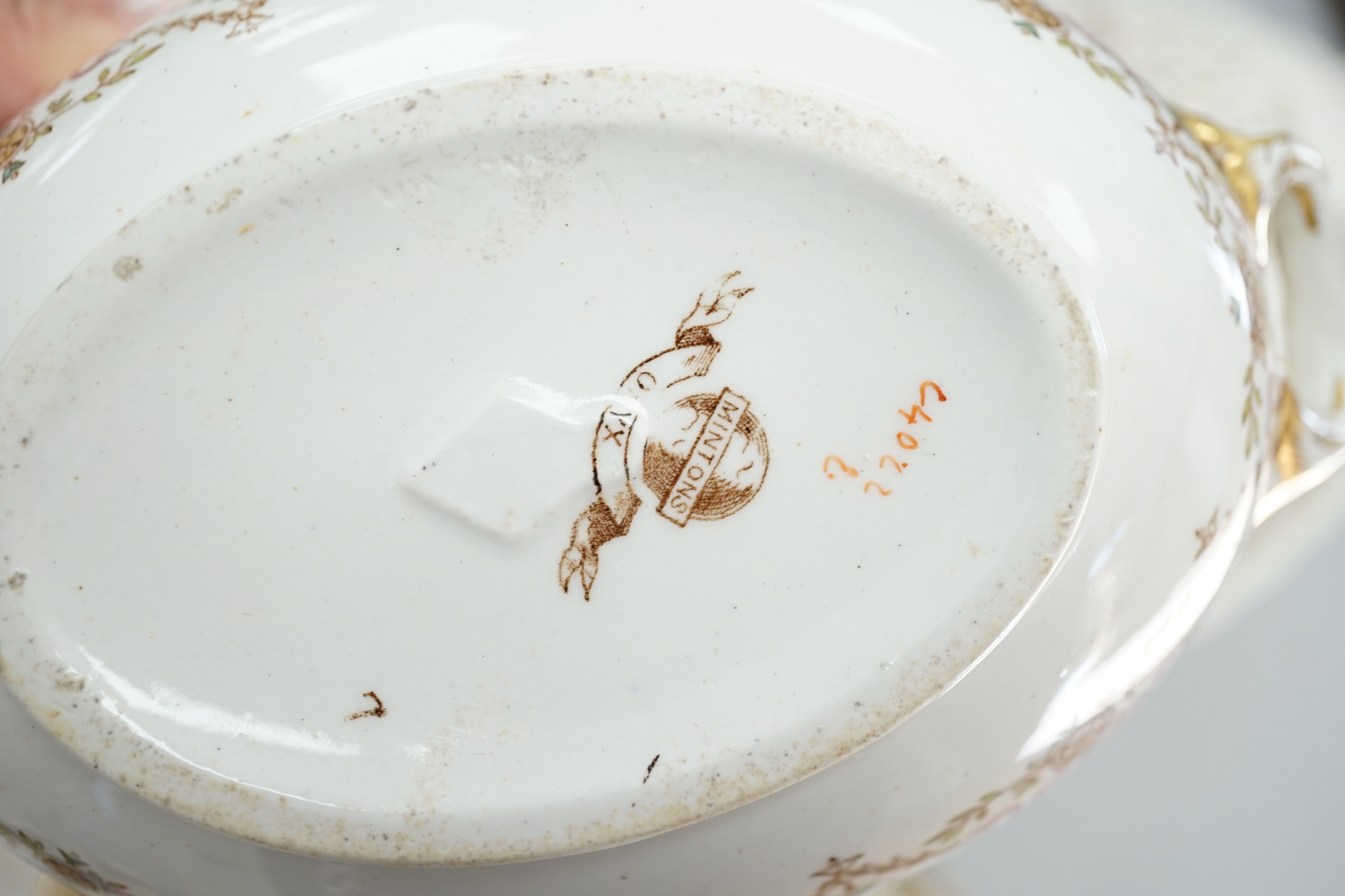 Two part dinner sets, Masons ‘Regency’ pattern and Mintons ‘Onyx’ pattern, etc.